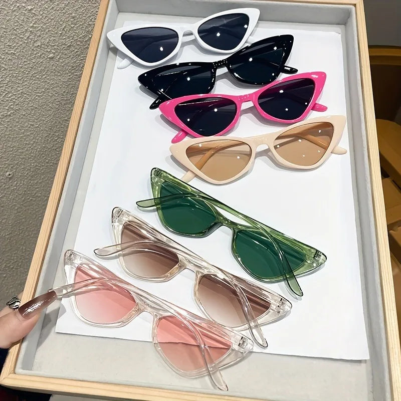7pcs Women's Glasses Photo Decoration Glasses