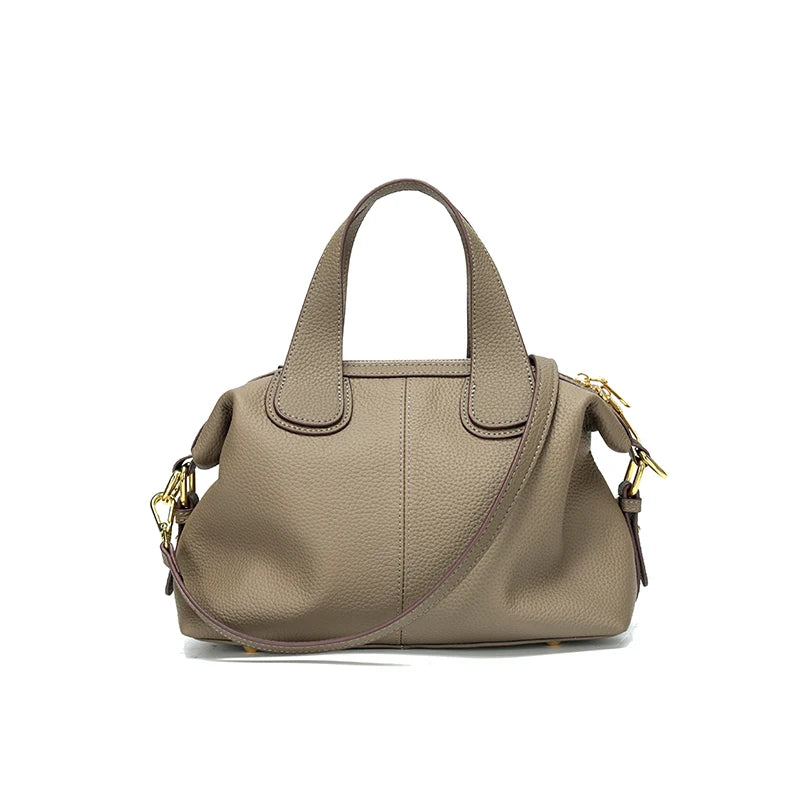Women's Bag 2025 Trend Natural Cow Leather Bag Female Retro Cowhide Crossbody Bags Ladies Large Capacity Shoulder Bag Women