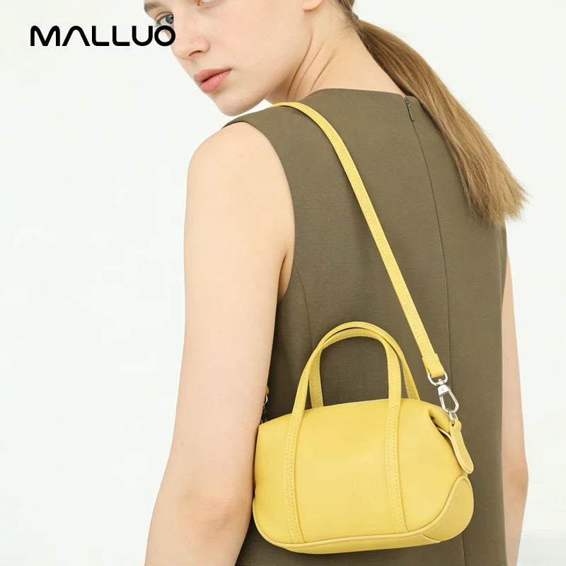 Women Mini Genuine Leather Crossbody bags Small Cowhide Leather Messenger & Top Handle Drawstring Luxury Designer Shoulder Bag