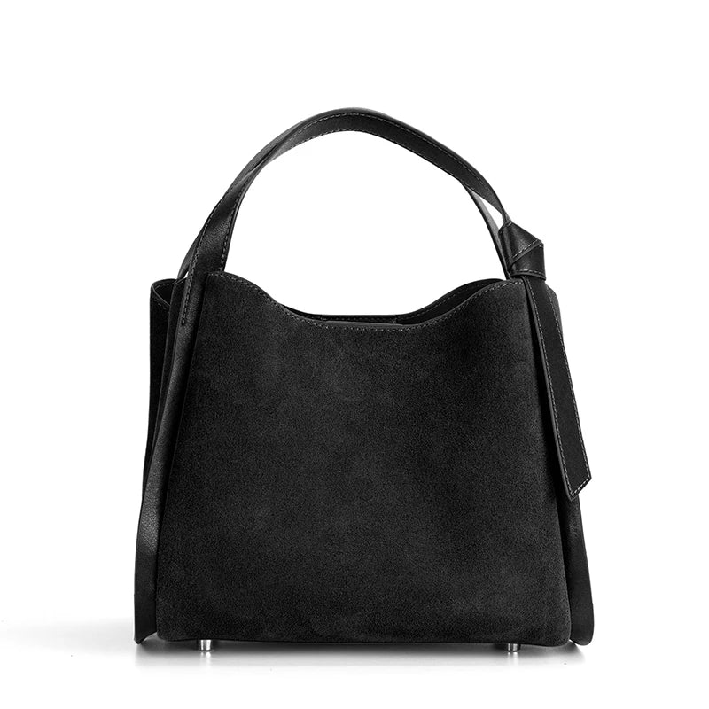 Women Suede Cow Leather Shoulder Bag Female Genuine Leather Versatile Handbags Ladies Fashion Luxury Designer Crossbody Bags