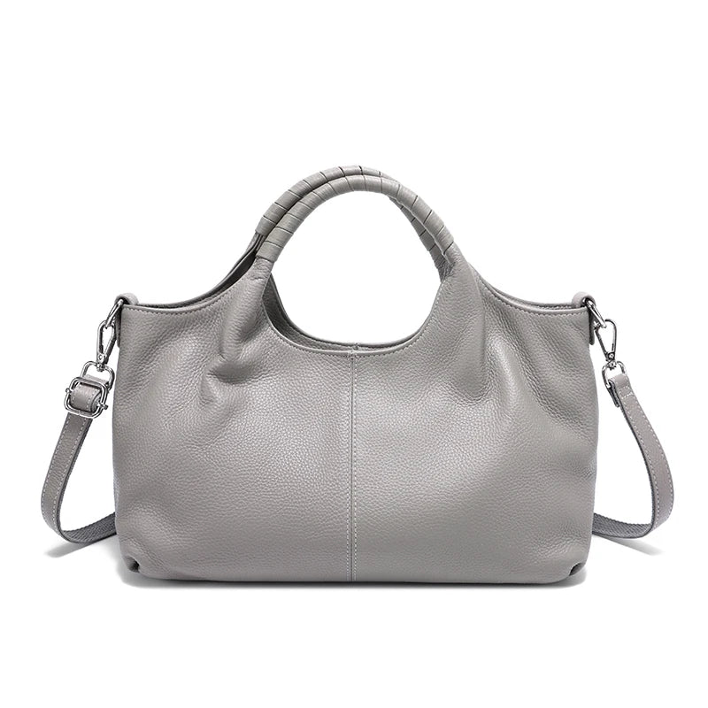 Women's Genuine Leather Handbag Large Capactiy Crossbody Shoulder Bag Female luxury designers waxed cowhide leather tote bag