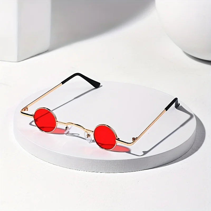 Trendy Retro Round Simple Sunglasses Personalized High-end Men's and Women's Glasses Fashion Trend UV Resistant Eyewears