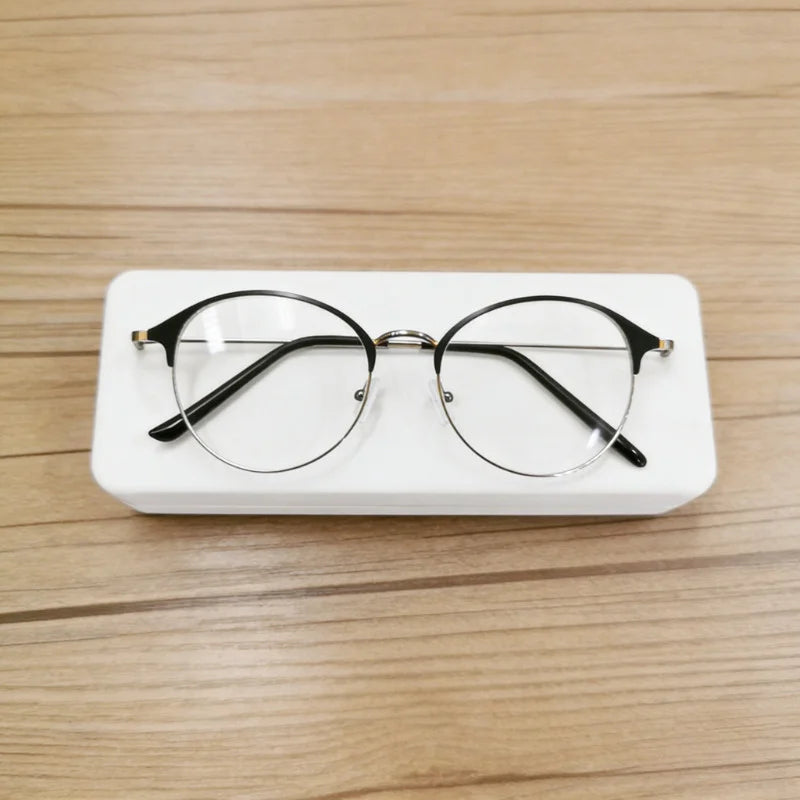 Korean Anti Radiation Eyeglasses Round Metal Frame Eyeglasses for Women Men Anti-Blue Light Glasses