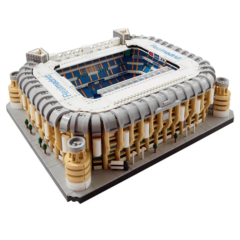 5876pcs Ideas Famous Santiago Bernabeu Stadium Real Madrid Moc Assembly Blocks