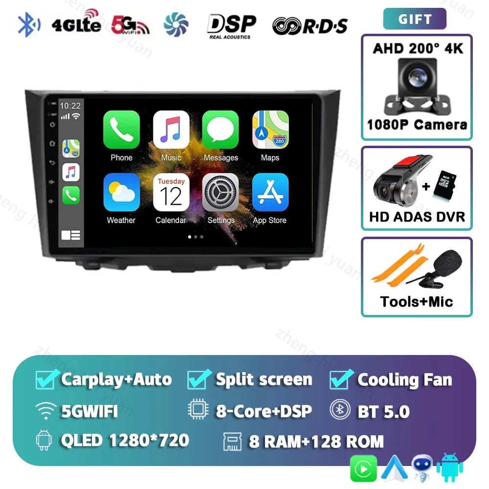 CarPlay Auto Android 15 For Suzuki Kizashi 2009 - 2015 Car Radio Multimedia navigation video DVD Autoradio Stereo 2din 4G+BT GPS