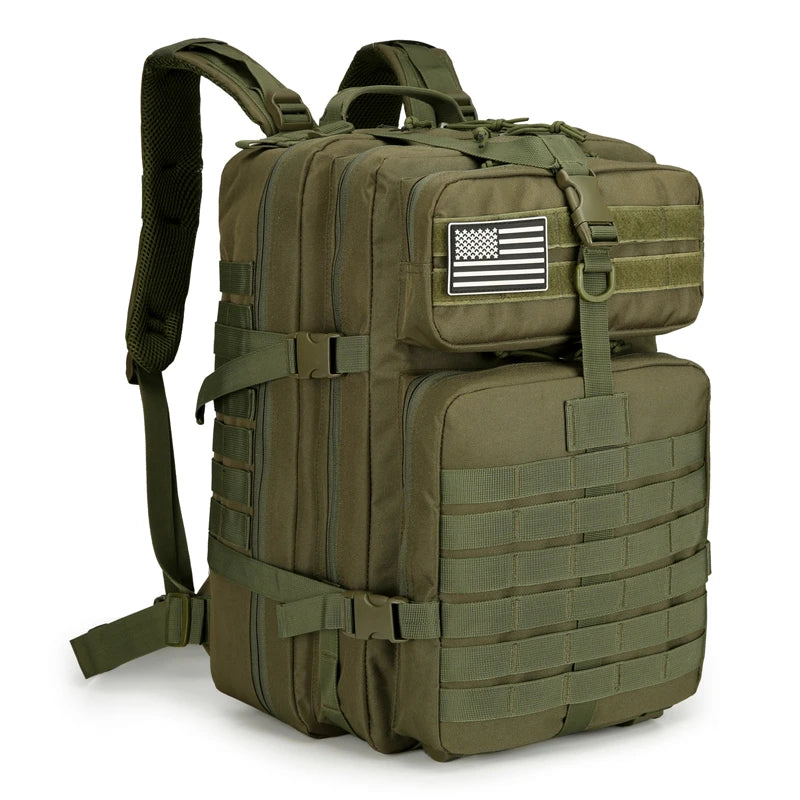 Hiking Backpack-Adjustable Shoulder Straps, Zipper Closure, Travel Hike Backpack