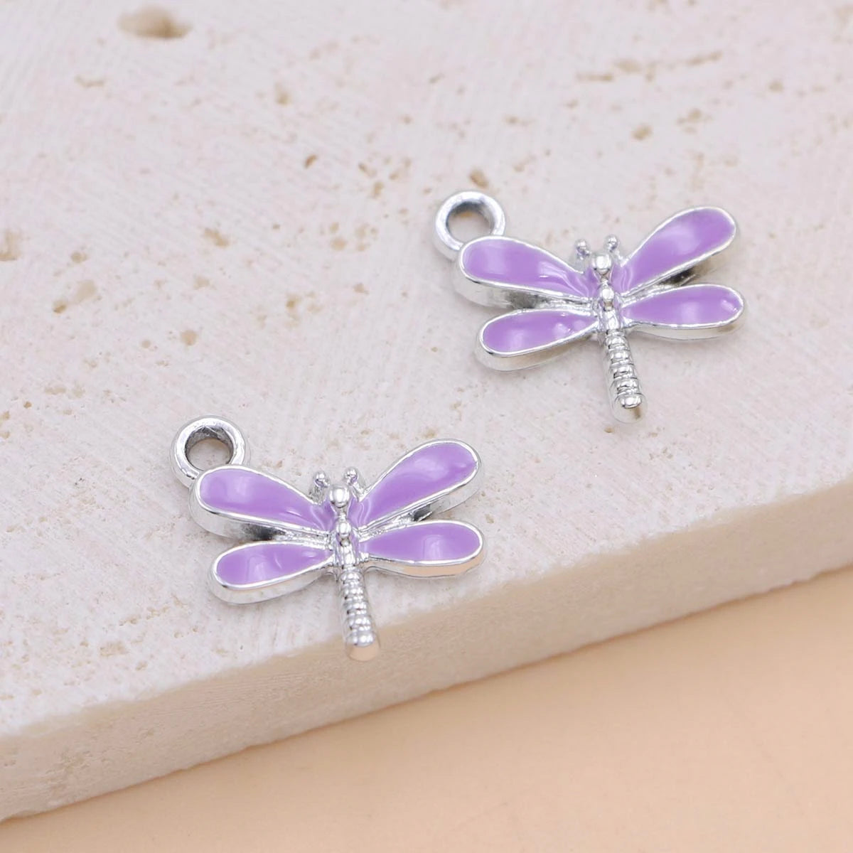 10Pcs Gold Plated Enamel Dragonfly Charms Pendant for Jewelry Making Earrings Bracelet Necklace Accessories DIY Craft Findings