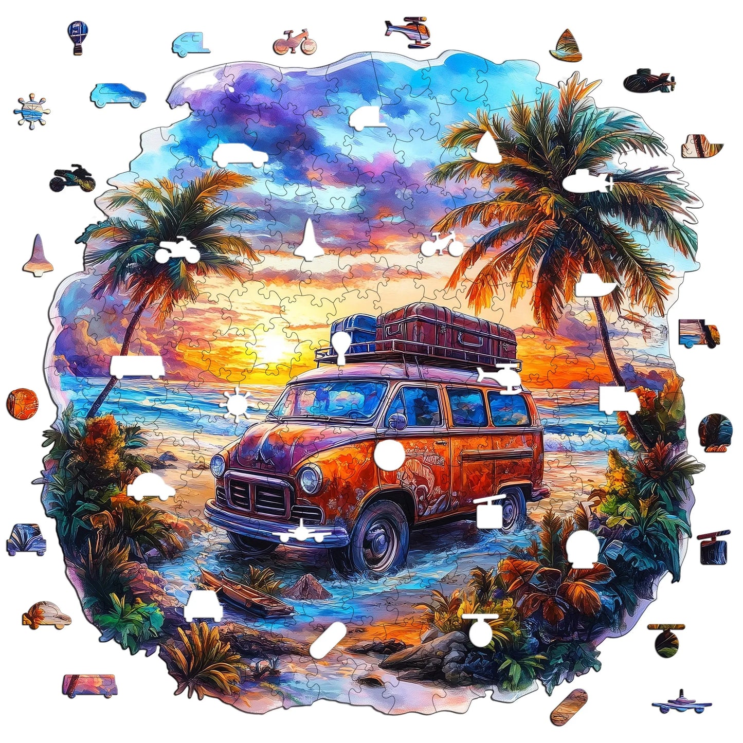 Interesting Wooden Jigsaw Puzzle Artistic Home Decor Christmas and Halloween Gift Toy For Teen And Kid