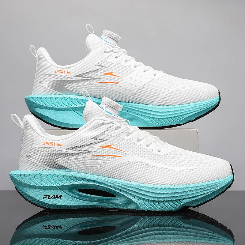 Marathon Men Running Shoes Sports Carbon Board Air Cushion Breathable Lightweight Women's Comfortable Athletic Nonskid Sneakers