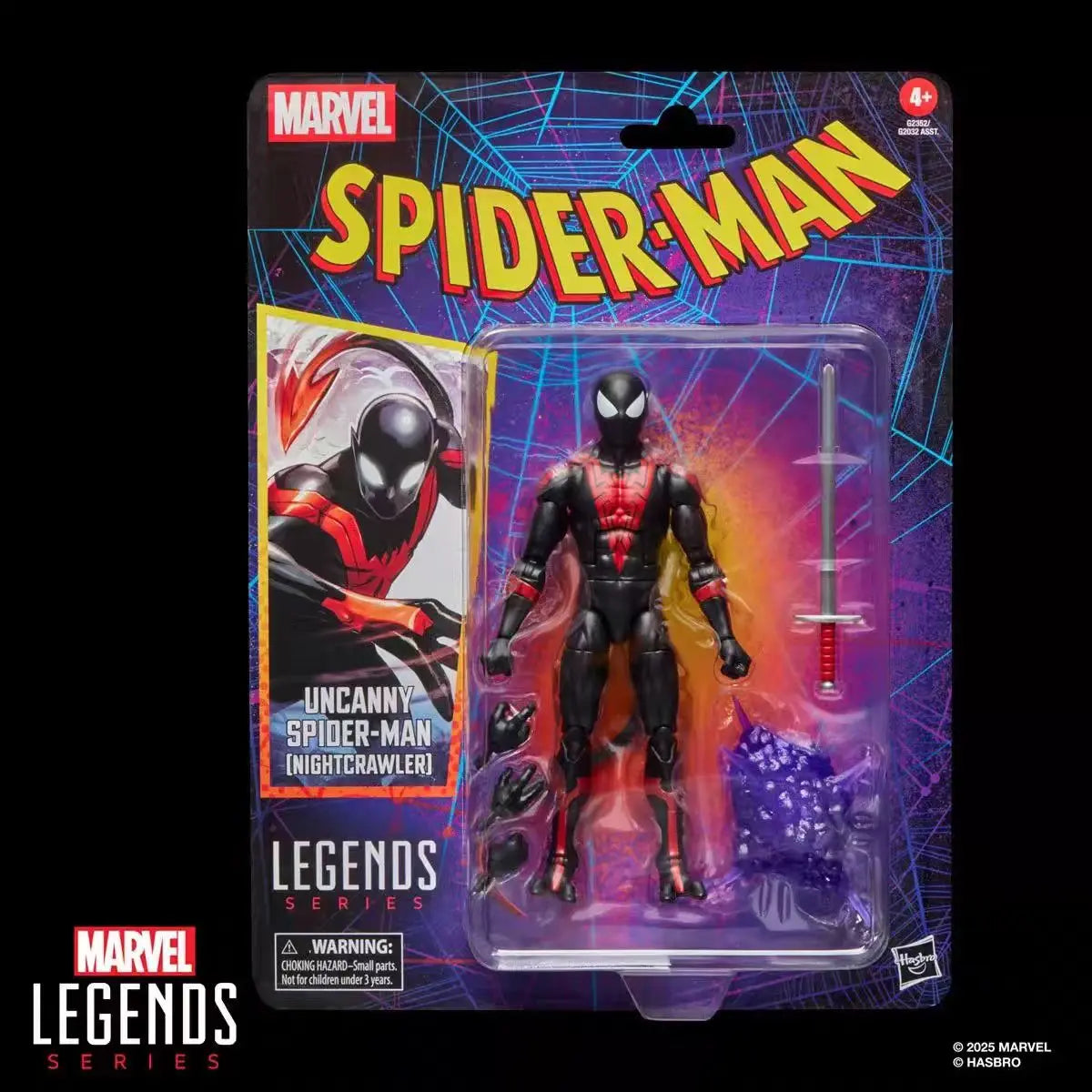 Original Hasbro Marvel Legends Series UNCANNY Spider-Man NIGHTCRAWLER  Action Toy Figure Collection