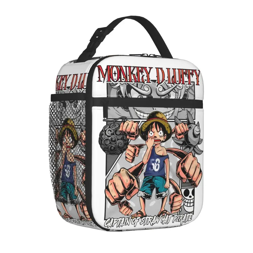 One Piece Monkey D Luffy Anime Insulated Lunch Thermal Bag Work School Bag M16