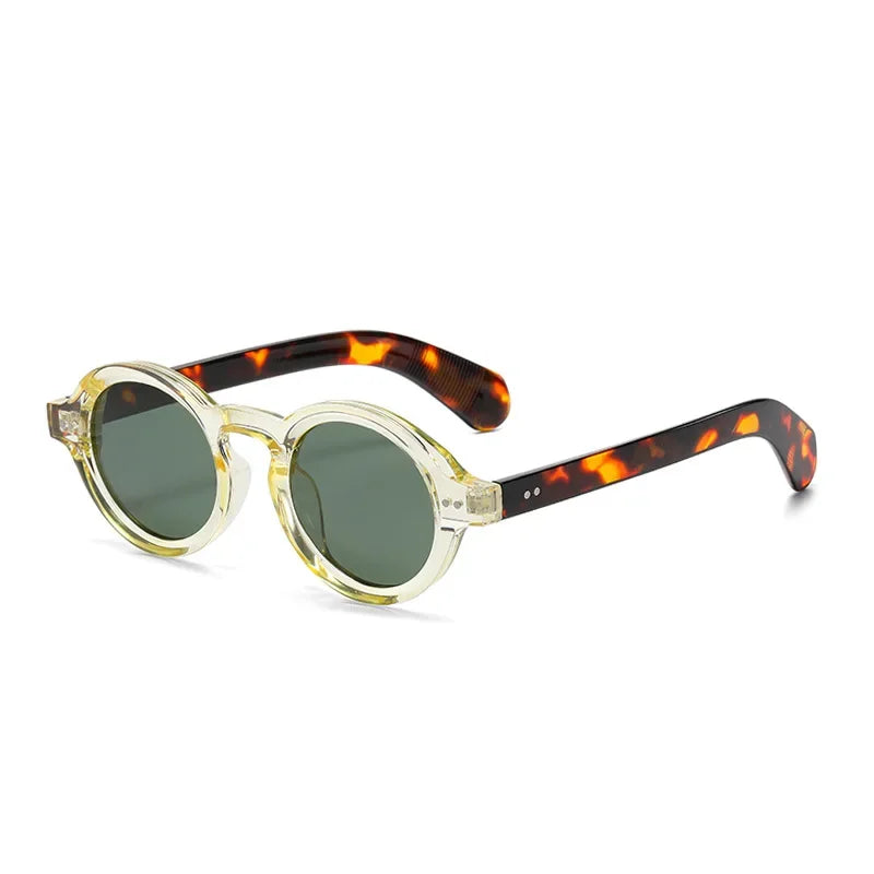 JNPCXI Retro Round Women Sunglasses Fashion Rivets Decoration Men Punk Polarized Lens Shades UV400 Sun Glasses