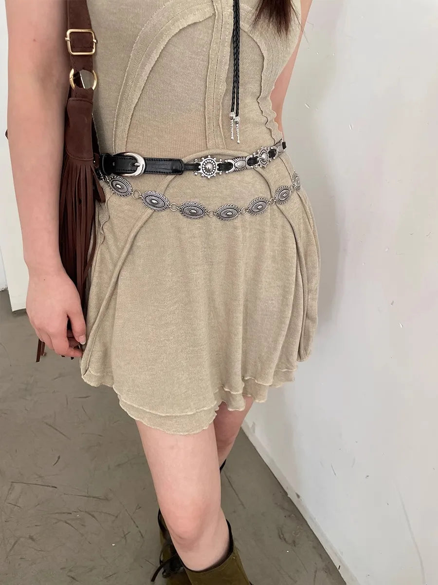 American Vintage Belt 2025 New Versatile Denim Accessory High-End Sense Of Minority Design Waist Chain