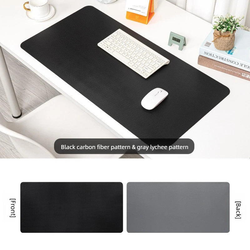 Dual Sided Color Carbon Fiber Large Mouse Pad Xxl Leather Desk Mat Waterproof Anti-slip Keyboard Mat Gaming Protector Desk Pad