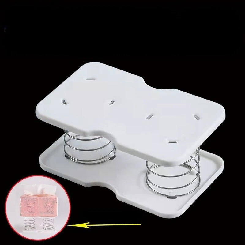 1pc Tissue Dispenser Spring Automatic Lift Spring Loaded Tissue Box Office Home Kitchen Toilet Bracket Kitchen Organizer