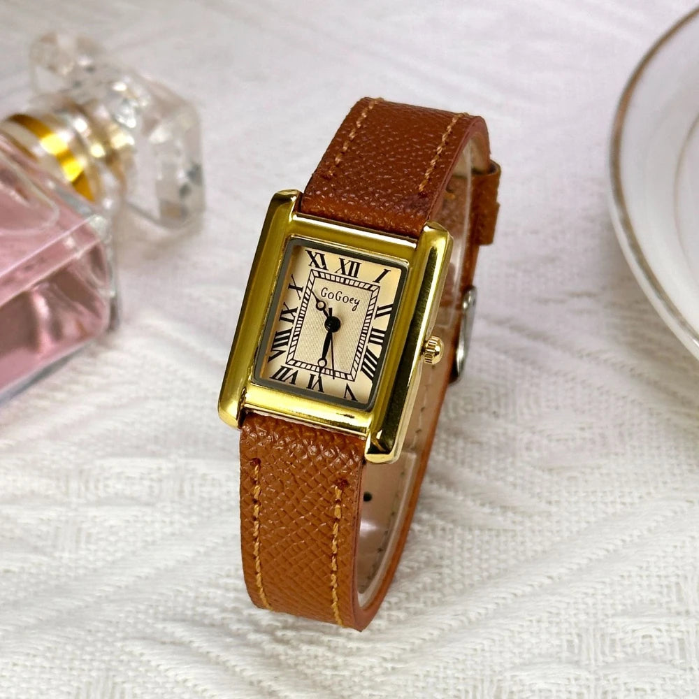 Fashion Rome Dial Watch Luxury Women Ladies Dress Watch Leather Strap Brand Quartz Wristwatches Dropshipping Clock Reloj Mujer
