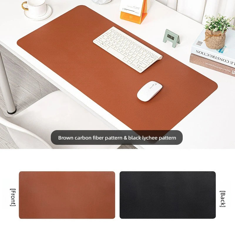 Dual Sided Color Carbon Fiber Large Mouse Pad Xxl Leather Desk Mat Waterproof Anti-slip Keyboard Mat Gaming Protector Desk Pad