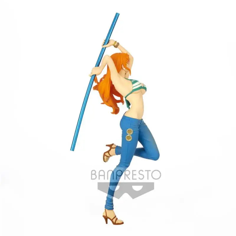 Special Offerin stock BANDAI BANPRESTO LADY FIGHT ONE PIECE Nami action figure peripherals Mol Garage Kit Ornaments CustomizedFi