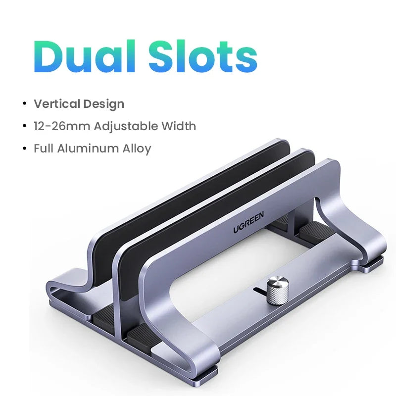 Vertical Laptop Stand For MacBook Air Pro Triple Slots Aluminum Notebook Stand