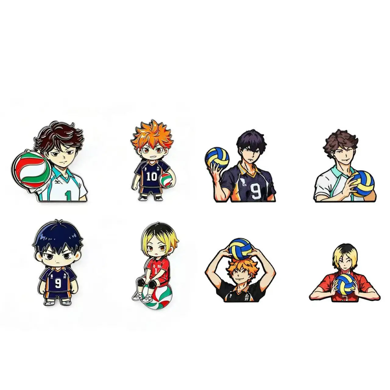 4/8PCS Cute Boys Enamel Pin Cartoon Anime Badge On Backpack Lapel Pins Kawaii Brooches for Jackets Cosplay Accessories Gift Toys