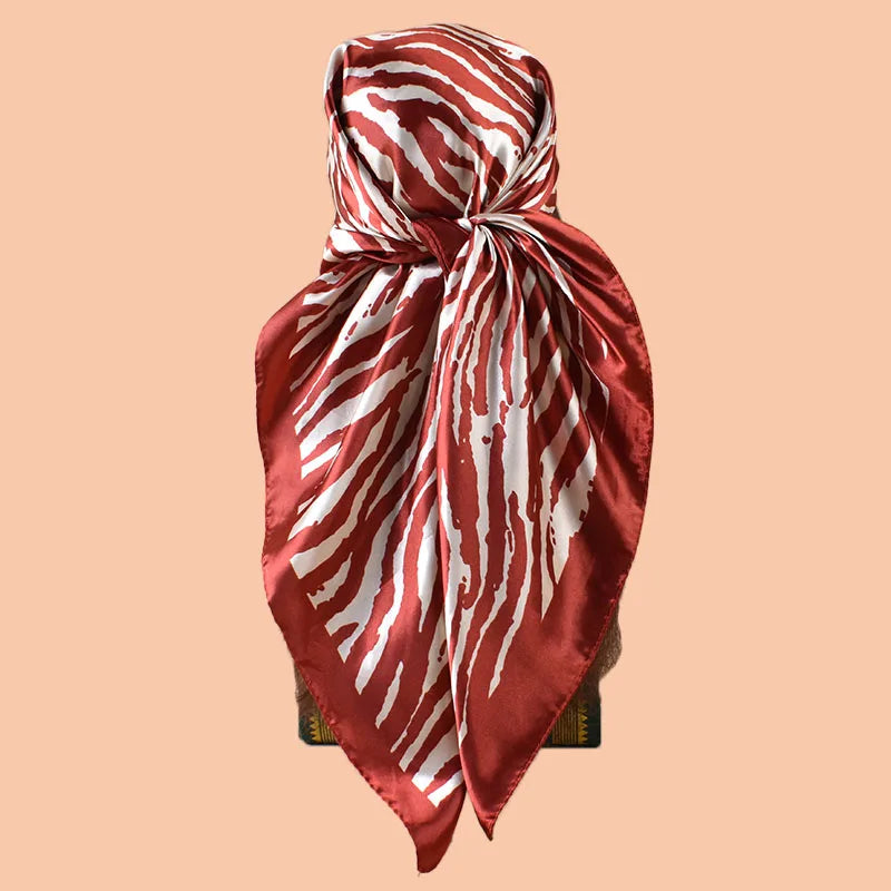 1PC Women's Summer Beach Accessory Fashion Satin Square Scarf 90*90inch Multi-use Headscarf Party Use Versatile Hair Towel