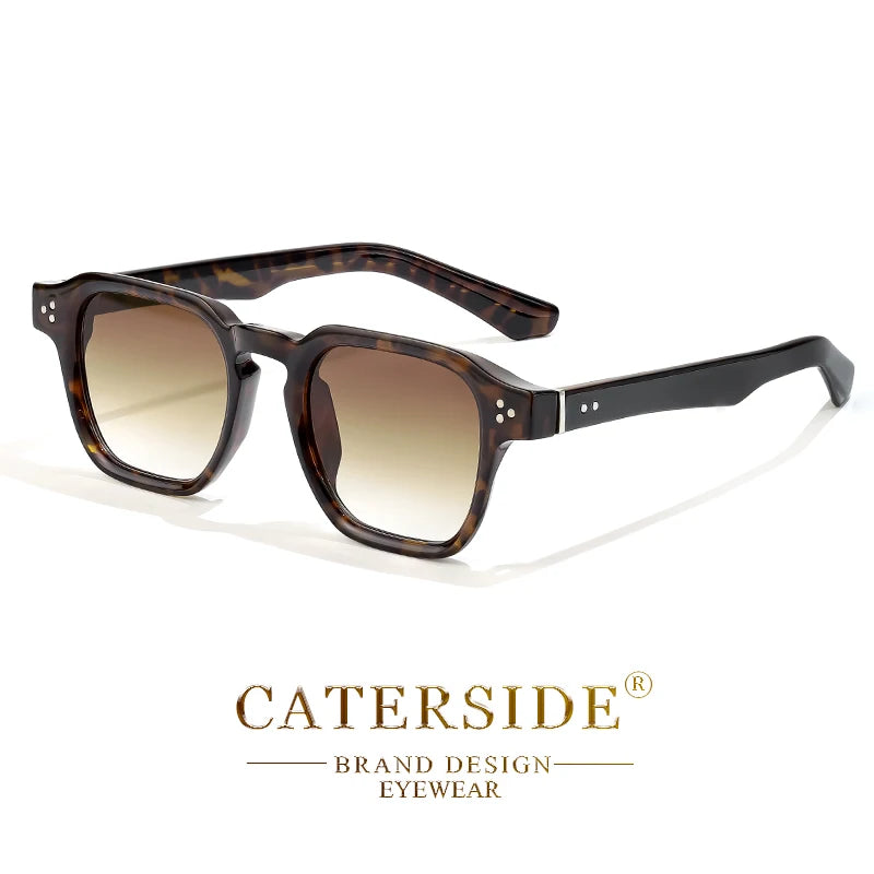CATERSIDE Classic Sunglasses Men Core Insert Temple Luxury Brand Square Sun Glasses Women Travel Beach Party Festival Gifts