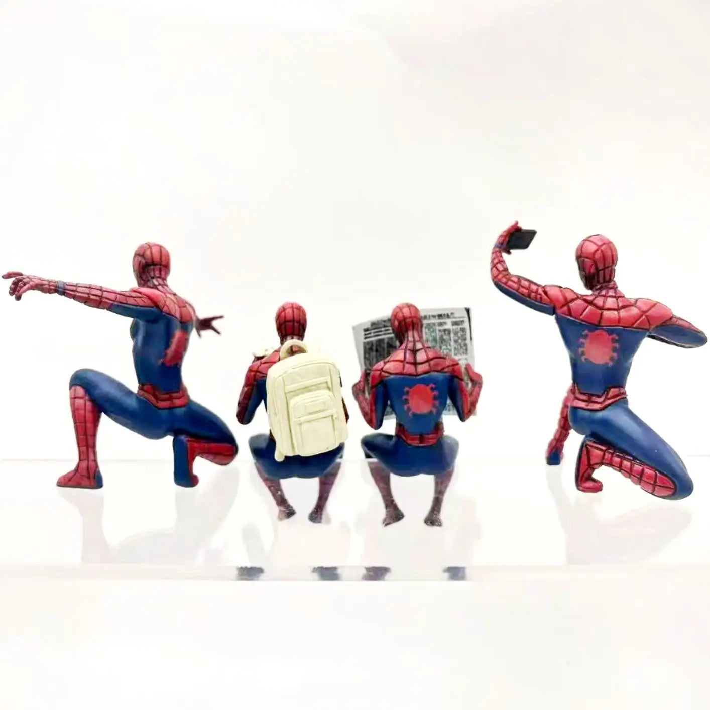 Lot of 4 Marvel Amazing Spiderman 3" Mini Statue Figure Set