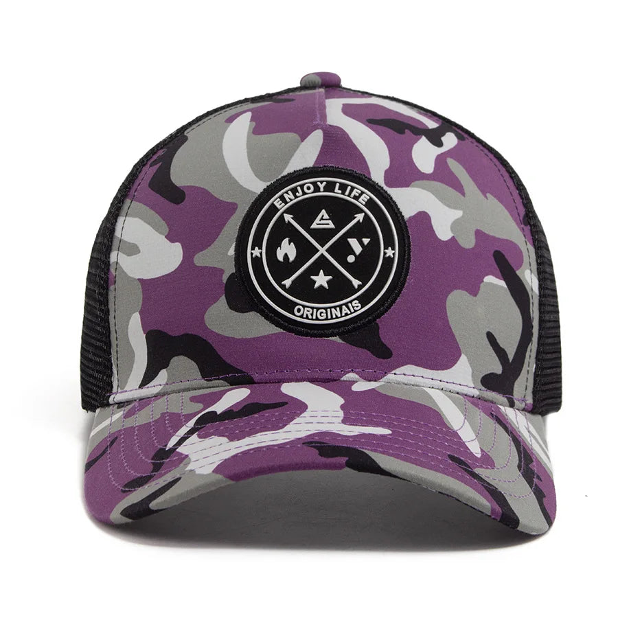 Summer camouflage Baseball Cap Women Men ENJOY LIFE Letter Patch Snapback Hats