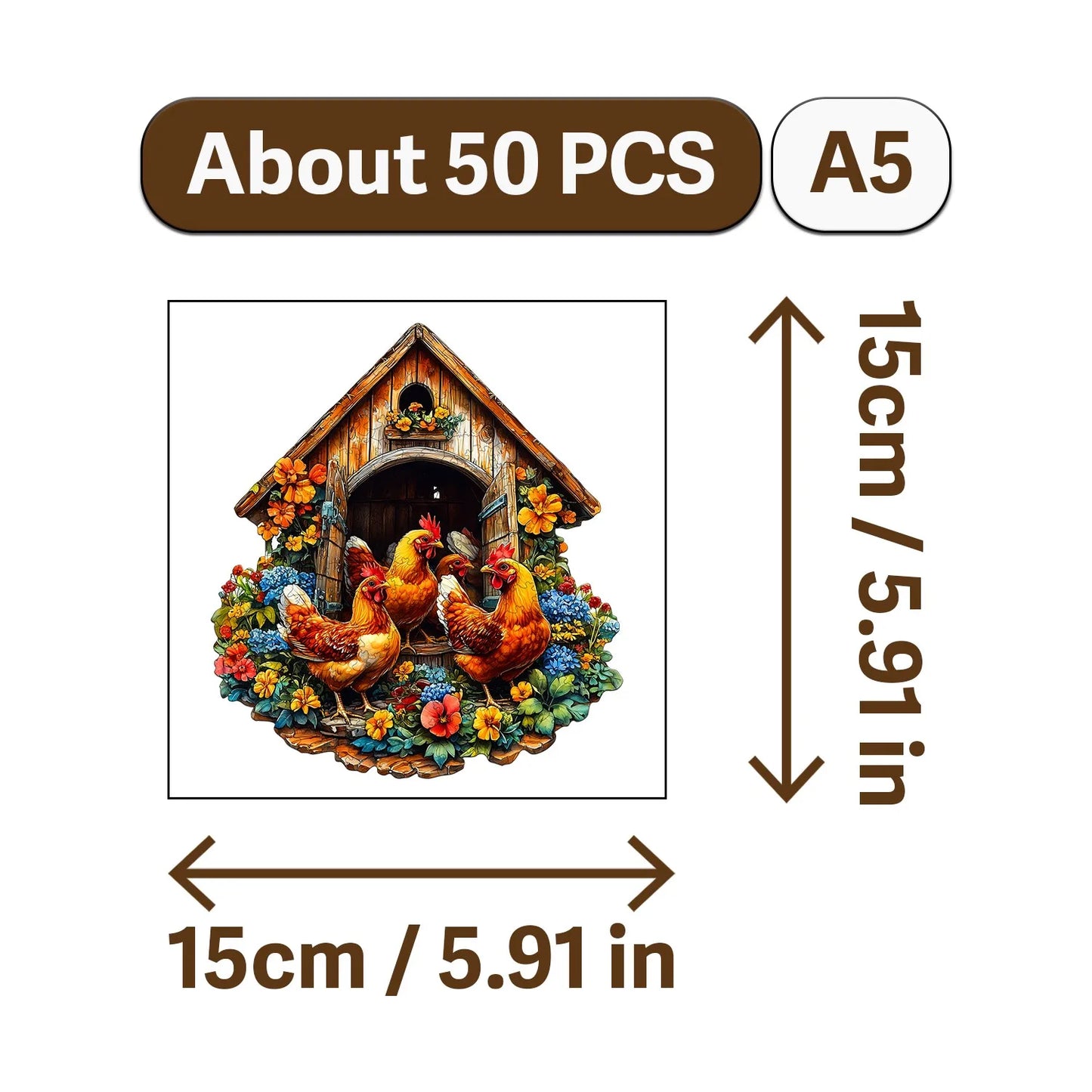 Autumn Scenery Wooden Jigsaw Puzzle Art Style Wooden Decor Painting Christmas and Halloween Gift Toy for Teen and Kid