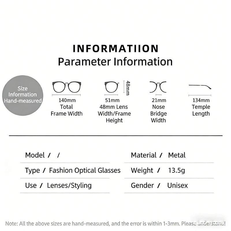 Metal Computer Anti Blue Light Blocking Glasses Clear Anti Radiation Glasses Replaceable Lens for Women Men