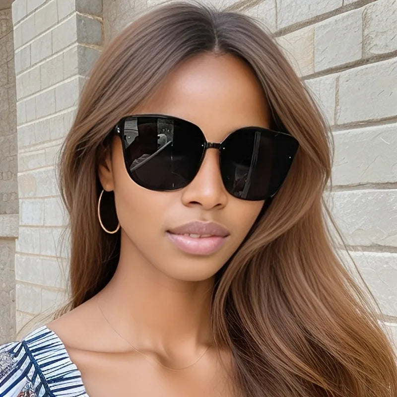 1 Piece of European and American New Large Frame Glasses Fashionable Internet Celebrity Street Photography Retro Trendy Glasses