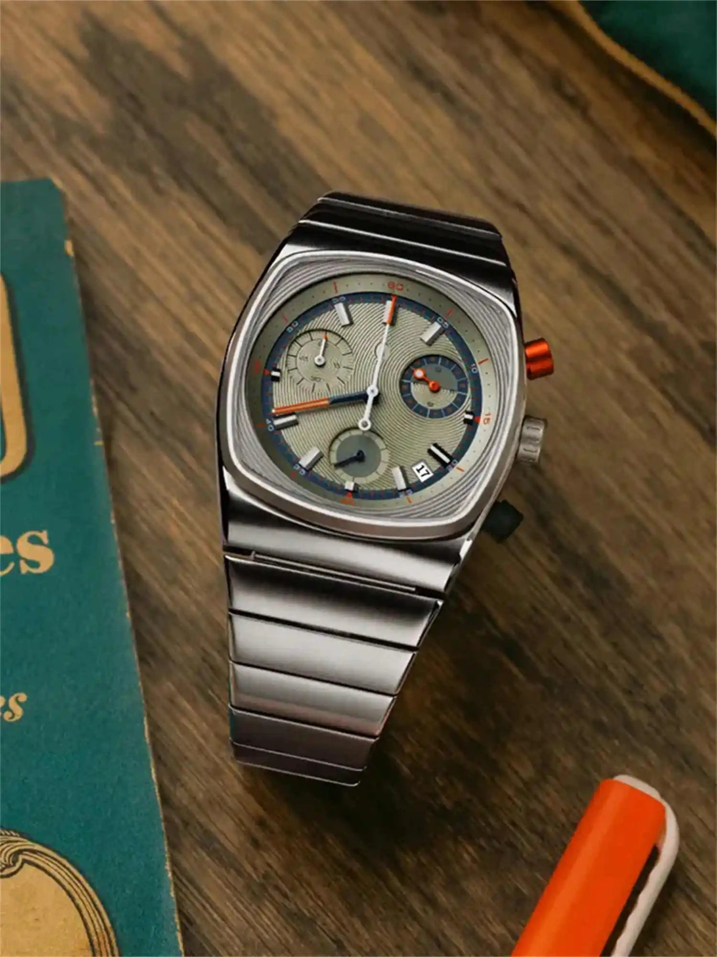 2025 Silver square watch niche light luxury, high-end men's watch, trendy watch