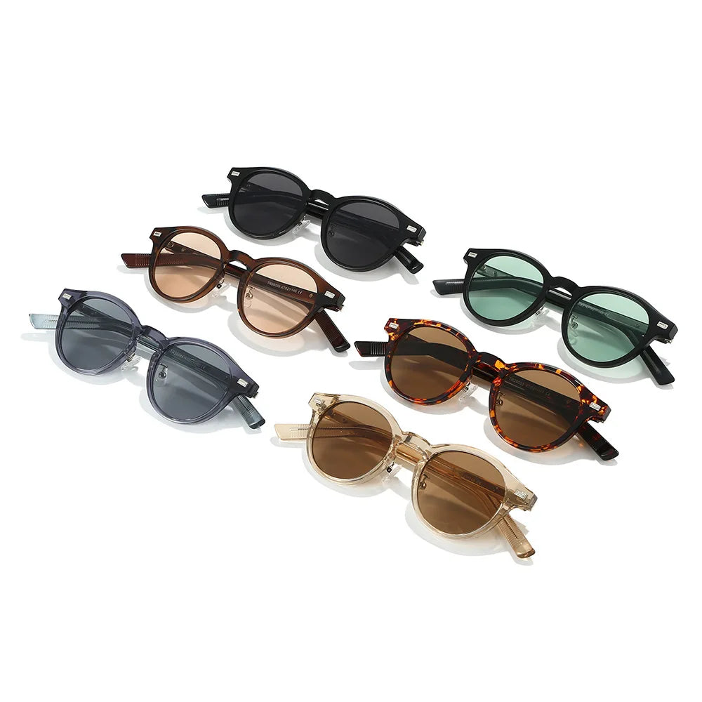 JNPCXI New Vintage TR Round Frame Sun Glasses Fashion High Quality Sunglasses Men Women UV400 Goggles Shades Eyewear