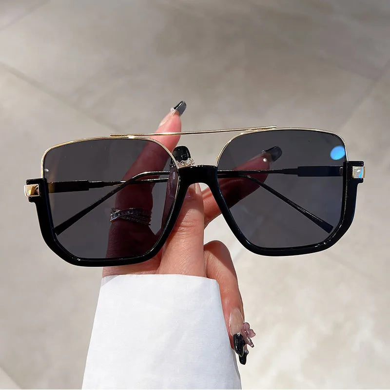 Sunglasses Retro Large Frame Net Red Glasses Ins Women's Sunglasses  Glasses Korean Sunglasses