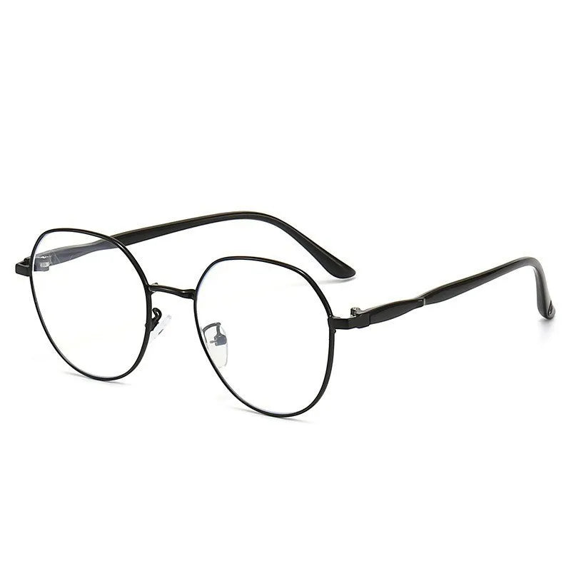 2pcs Men's and Women's Minimalist Full Frame Oval Anti Blue Light Glasses