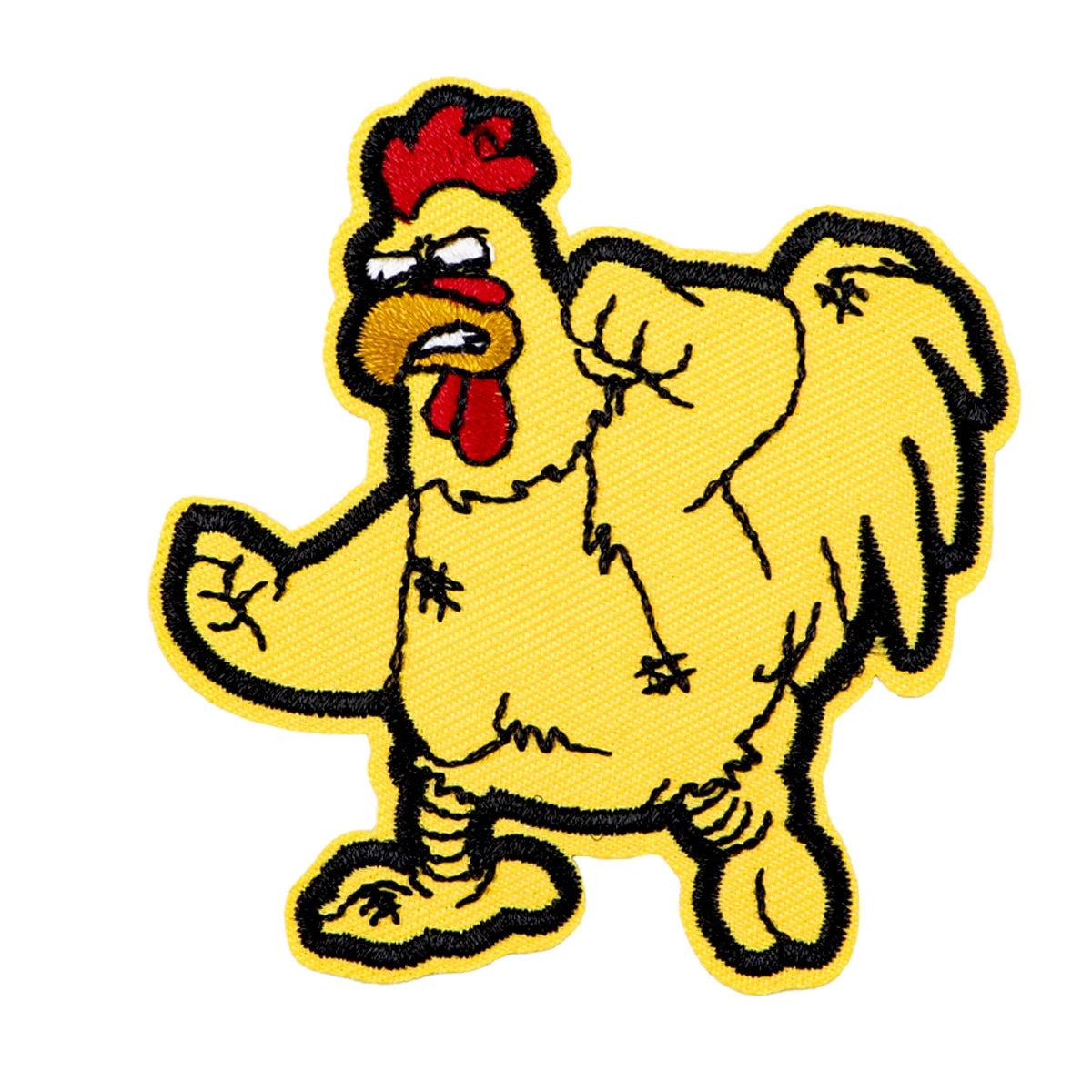 Angry Chicken Iron On Patch Clothes Patch For Clothing Cartoon Embroidered Patch Garment Apparel Accessories Sewing Stickers