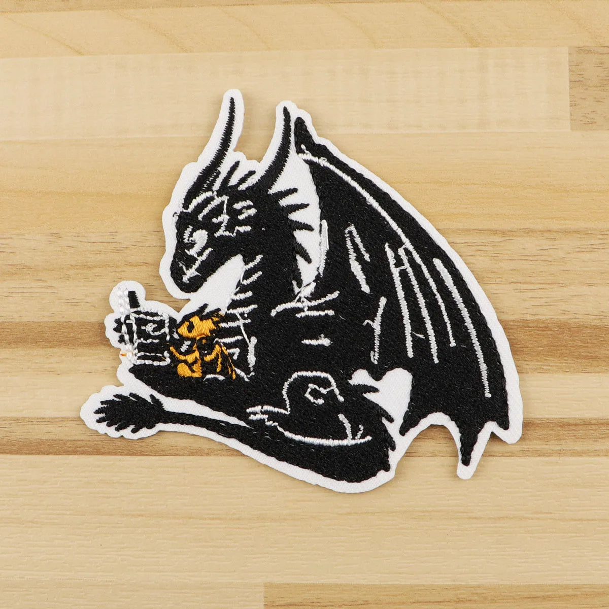 Black Dragon Embroidery Patch Cartoon Iron On Patches For Clothing Thermoadhesive Patches On Clothes DIY Sew Badges