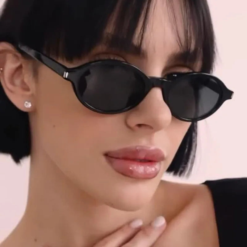 JNPCXI New Oval Sunglasses for Women Retro Trendy Personality New 2025 Model Fashionable Sun Glasses