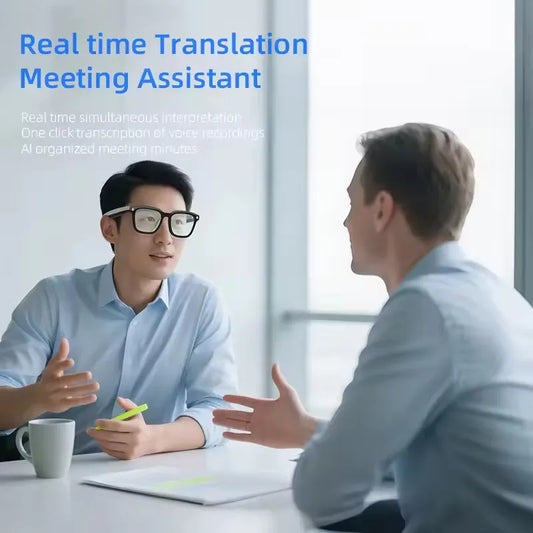 Lenovo AI Smart Glasses AI Translation 4K HD Camera 8MP Shooting Image Bluetooth Call Recording Music Smart Sunglasses