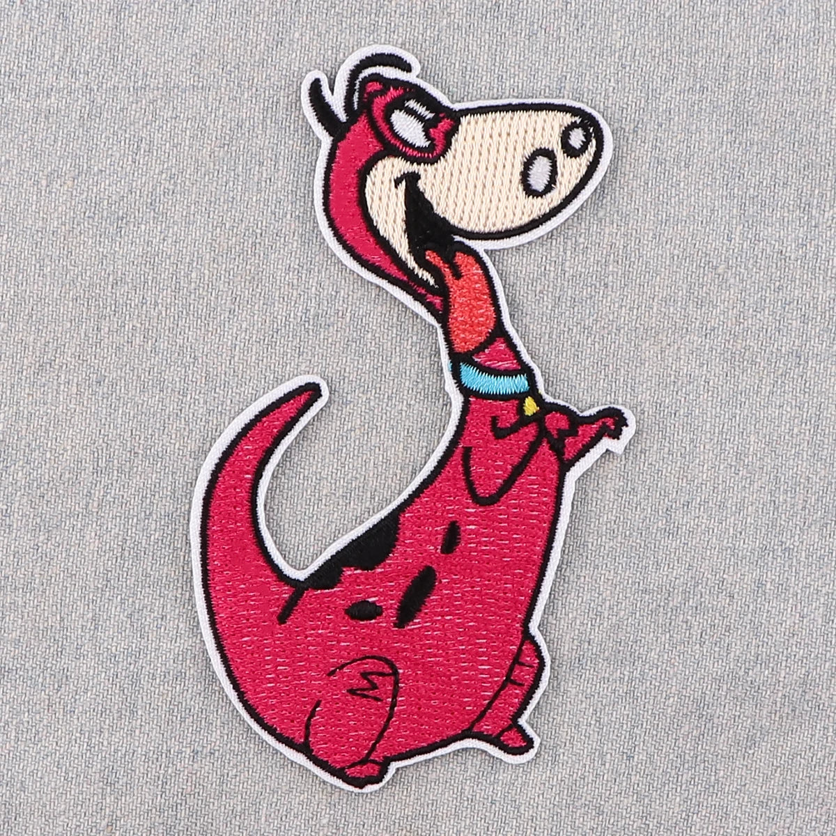 Cute Dinosaur Patch Stripe Embroidered Patches for Clothes Stickers Badges Cartoon Iron on Patches for Clothing DIY Applique