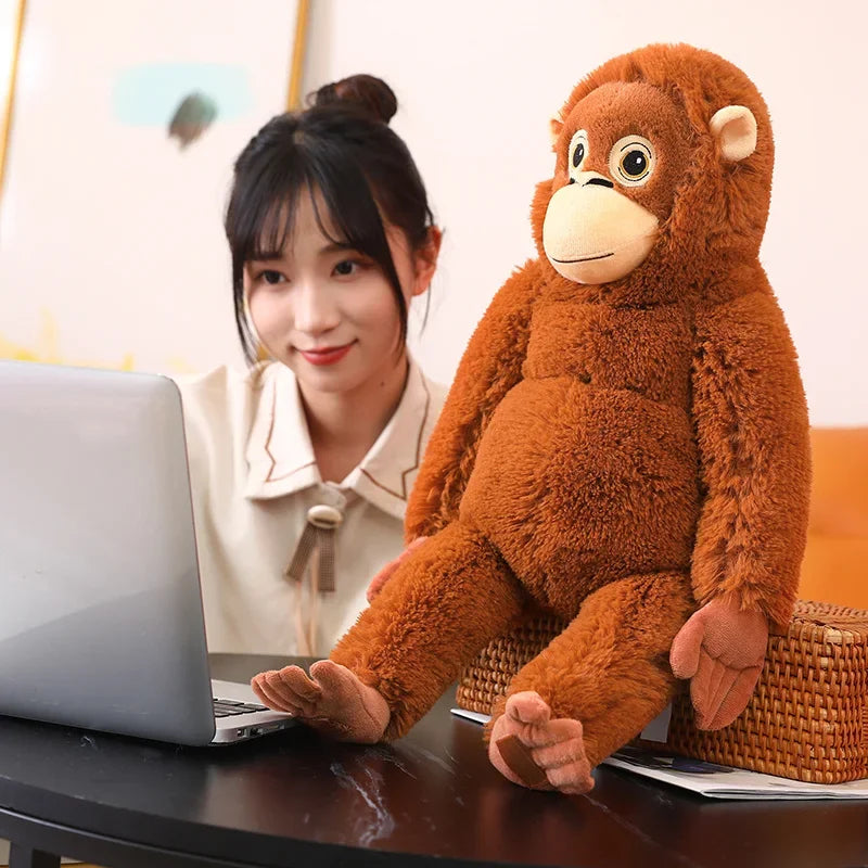 Cartoon Gorilla Plush Toy Chimpanzees Monkey Soft Stuffed Doll Backpack Car Bag Room Decor Kid Gift