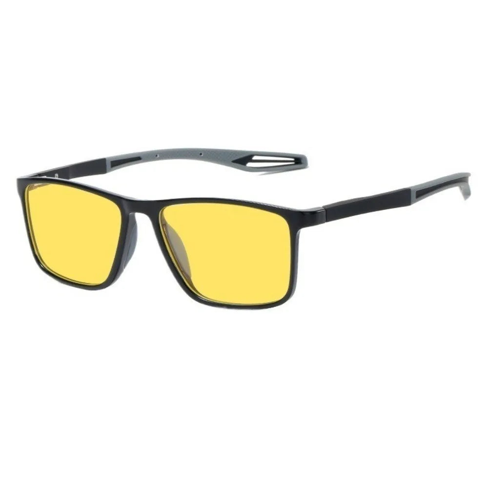 2 PCS Unisex HD Yellow Lenses Color Changing Ultra Light Dual-purpose Night Vision Goggles for Sports