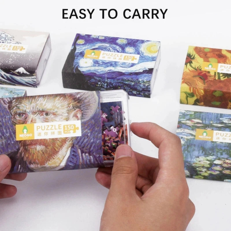 150pcs Matchbox Mini Cardboard Jigsaw Puzzles Toys for Children Adults Learning Educational Assemble Toy Games Jigsaw