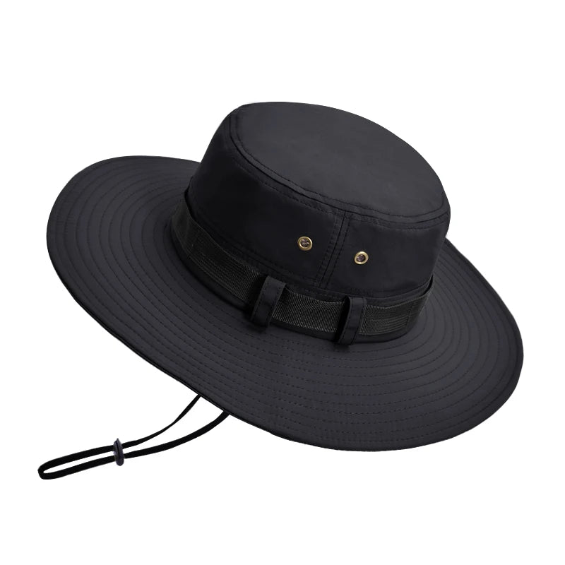 Xinbaoguan 100% Polyester 9232 New Spring/Summer Breathable Big Eaves Sunshade and Sunscreen Fisherman Hat