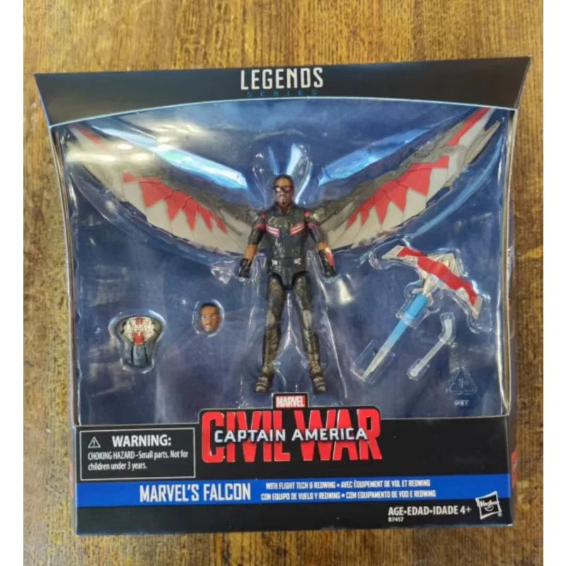 Original Hasbro Marvel Legends Series Captain America MARVEL'S FALCON Anime Figure Toys Collection Ornaments