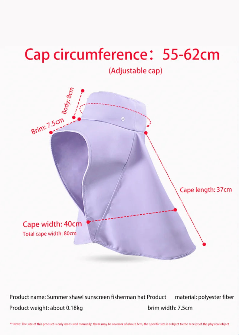 8517New shawl neck protective sunshade hat children summer outdoor riding face sunscreen fisherman hat