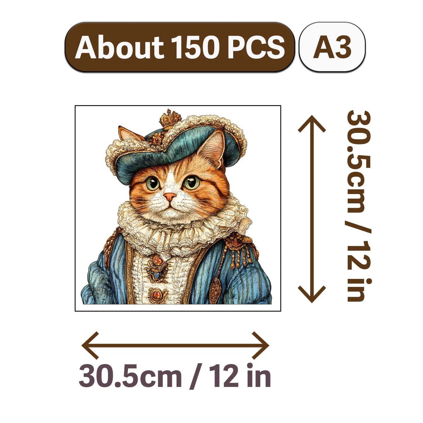 Minimalist Cat Head Wooden Jigsaw Puzzle Exquisite Wood Decor Unique Shaped Christmas and Halloween Gift Toy For Teen And Kid
