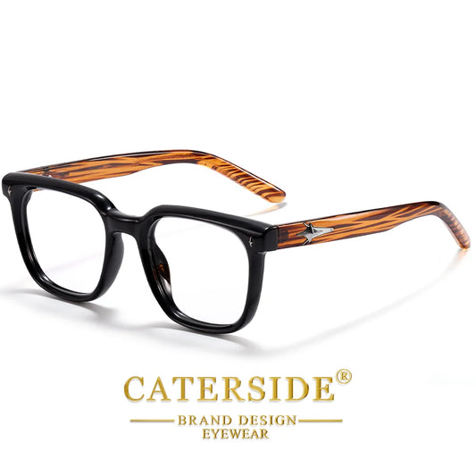 CATERSIDE Men's Fashion Optical Glasses Frame High-Quality Tr-90 Frame Women's Anti Blue Light Computer Reading Glasses Frame