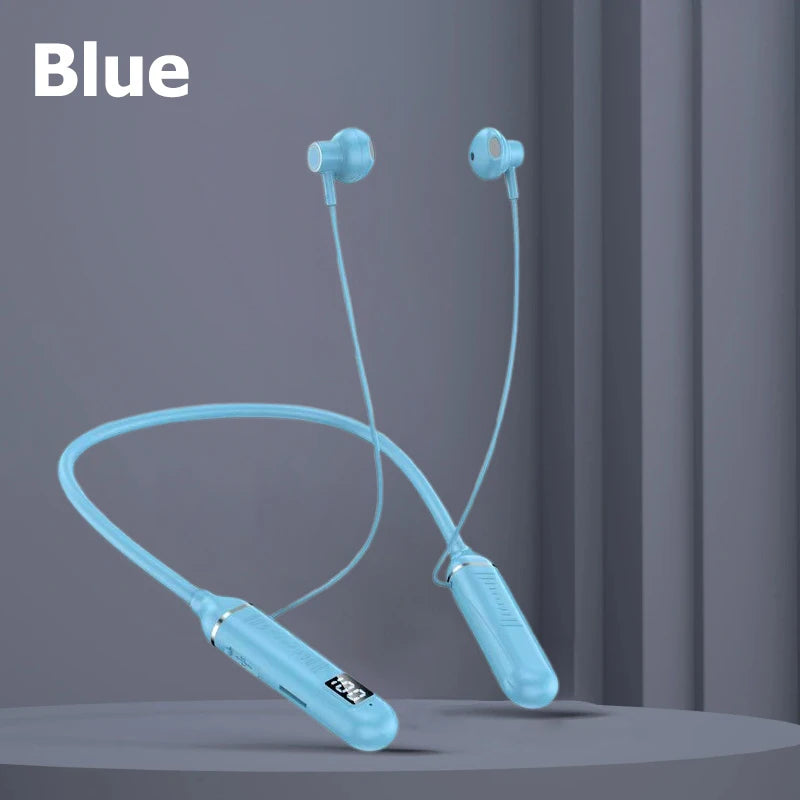 Pro Sports Magnetic Bluetooth Headphones In-ear Neck Strap Headphones 9D Surround Sound Music Headphones With Microphone 2025