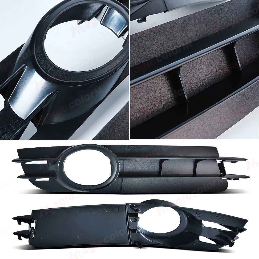 Car Front Bumper Grill Grille For Audi A6 C6 2005 2006 2007 2008 Front Bumper Fog Lamps Covers Left Right 4F0807682A 4F0807681A